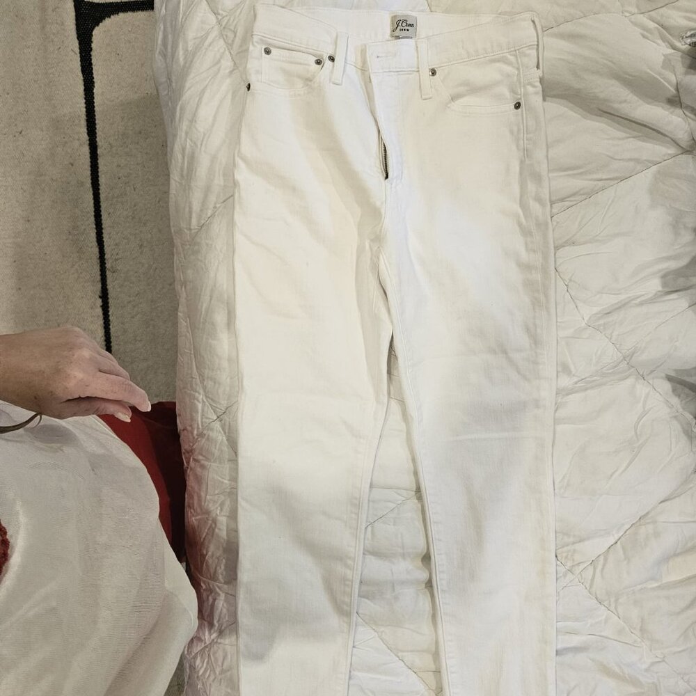 J. Crew White "Toothpick" Jeggings
